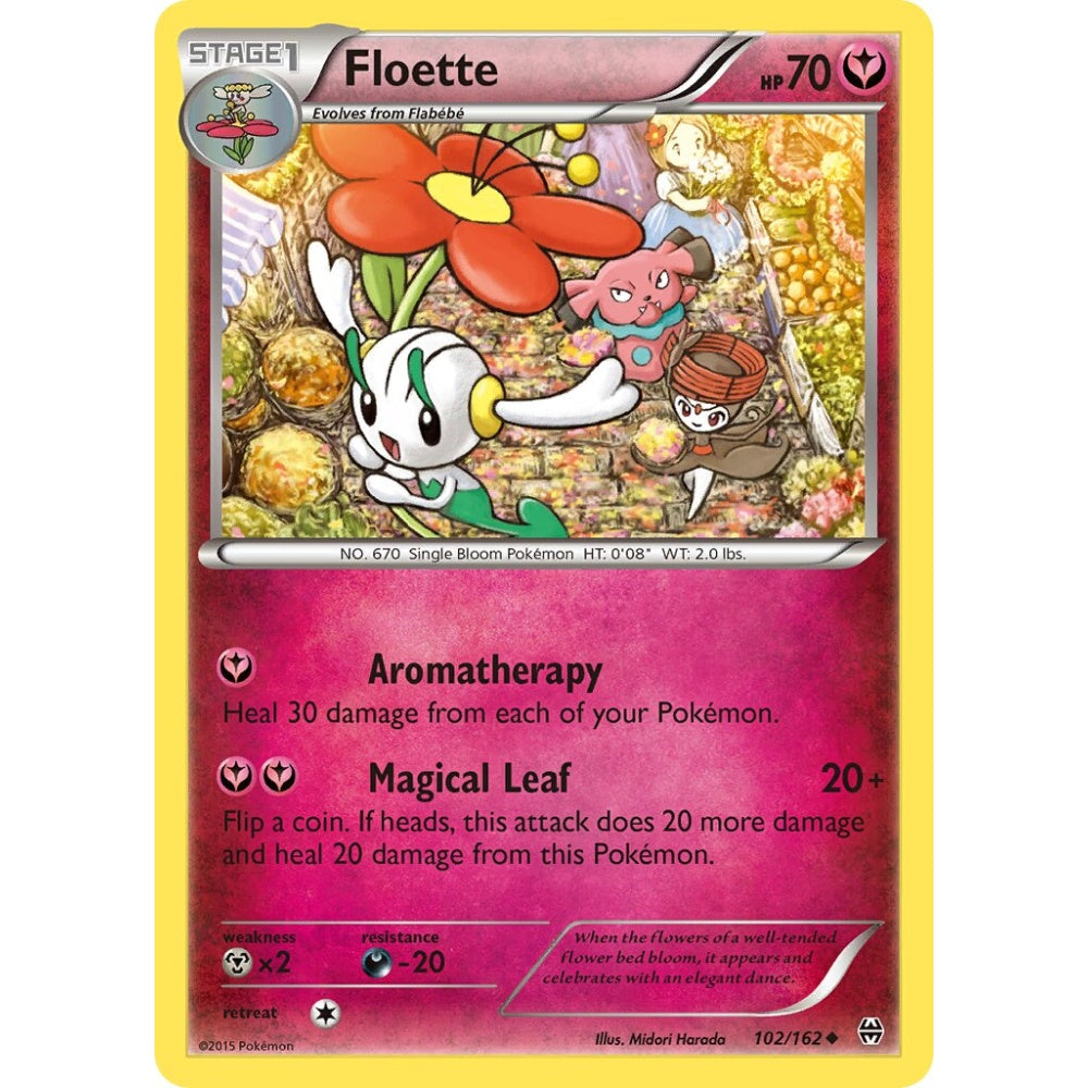 Floette Uncommon 102/162 Pokemon Card Game BREAKthrough