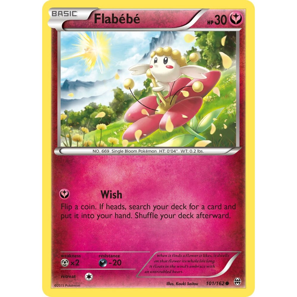 Flabébé Common 101/162 Pokemon Card Game BREAKthrough
