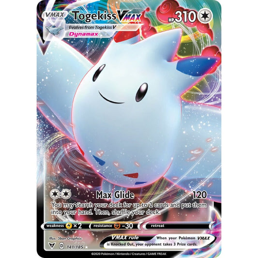 Togekiss VMAX Holo Rare VMAX 141/185 Pokemon Card Game Vivid Voltage