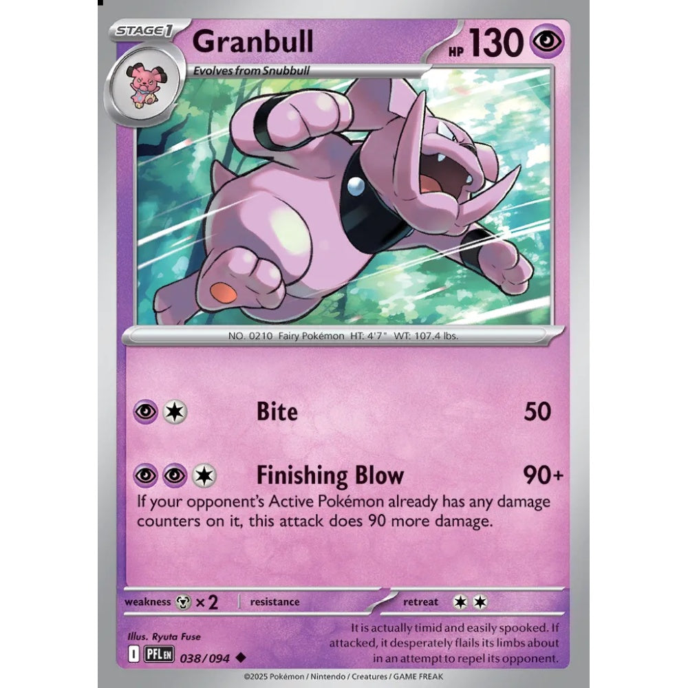 Granbull Uncommon 038/094 Pokemon Card Game Phantasmal Flames