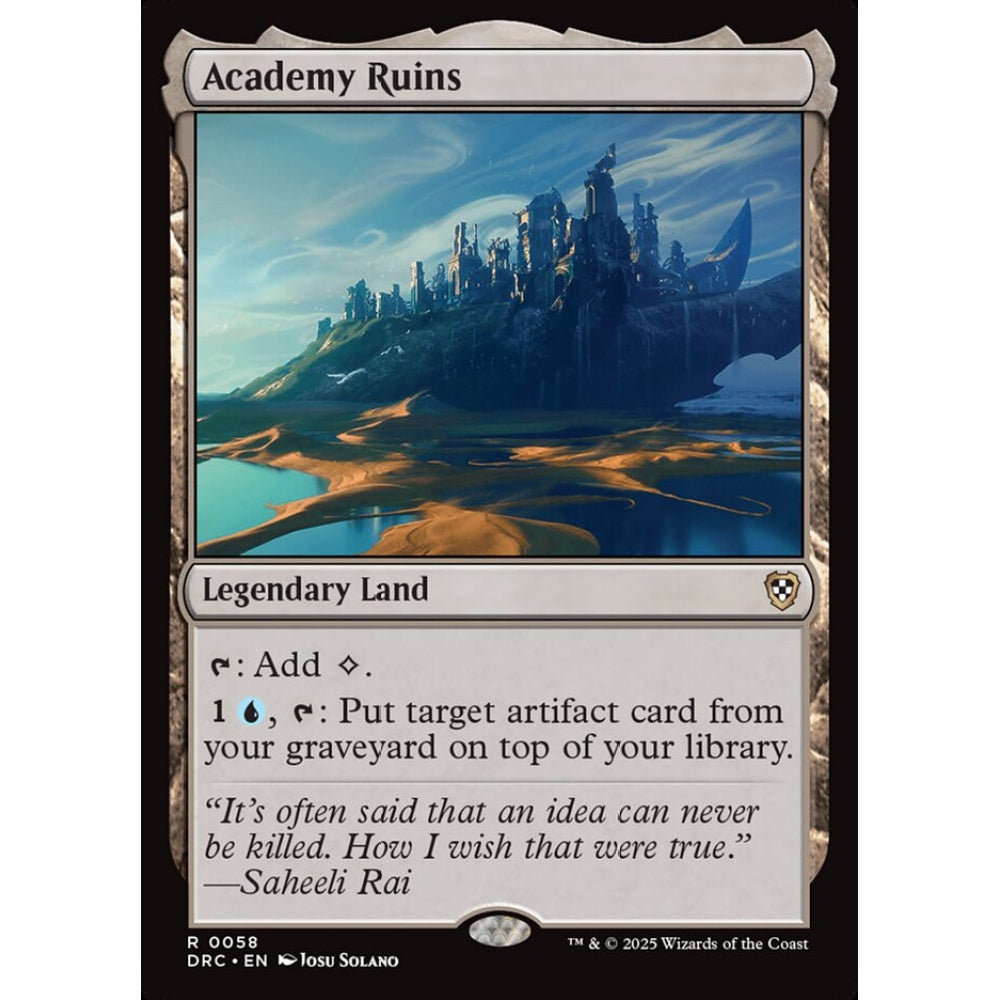 Academy Ruins, 58, rare, Magic: The Gathering, Aetherdrift Commander