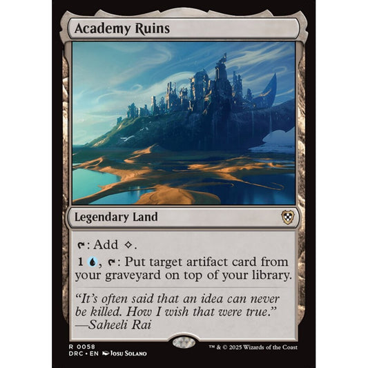 Academy Ruins, 58, rare, Magic: The Gathering, Aetherdrift Commander