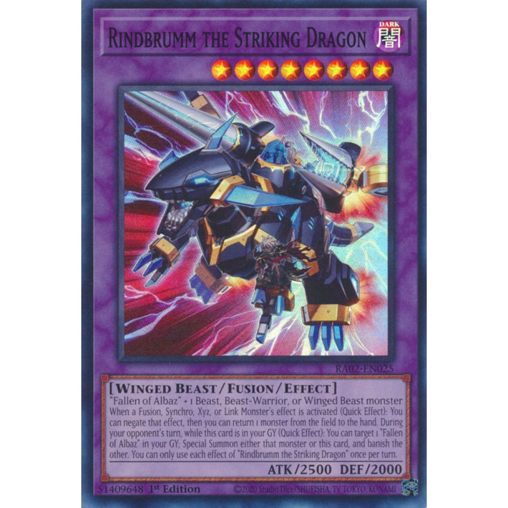 Rindbrumm the Striking Dragon RA02-EN025 Collector's Rare Collector's Rare Yu-Gi-Oh 25th Anniversary Rarity Collection II in Art