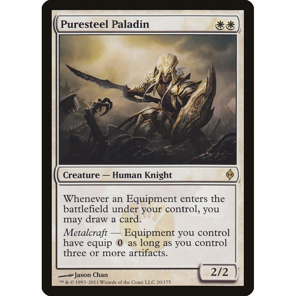 Puresteel Paladin rare 20 Magic the Gathering New Phyrexia