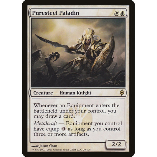 Puresteel Paladin rare 20 Magic the Gathering New Phyrexia