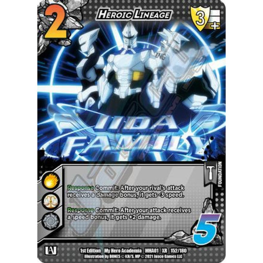 Heroic Lineage, 152/180, XR, UniVersus, MHA01 My Hero Academia
