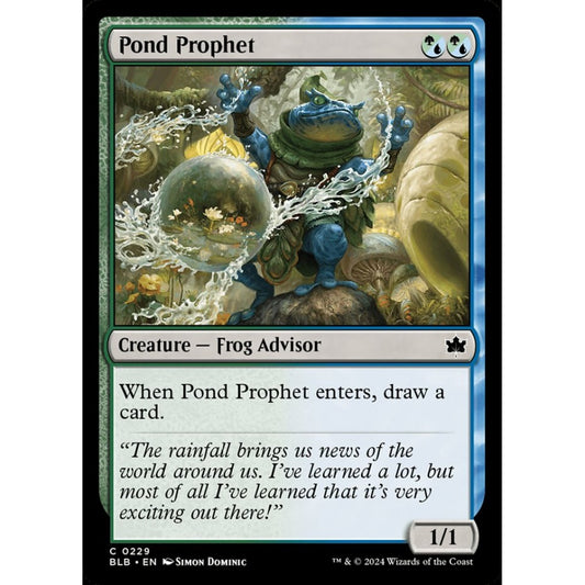 Pond Prophet, 229, common, Magic: The Gathering, Bloomburrow
