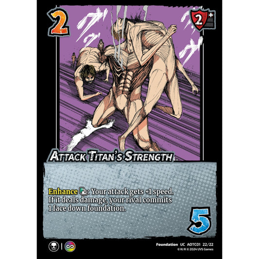 Attack Titan's Strength, 22/22, UC, UniVersus, Attack on Titan: Battle for Humanity