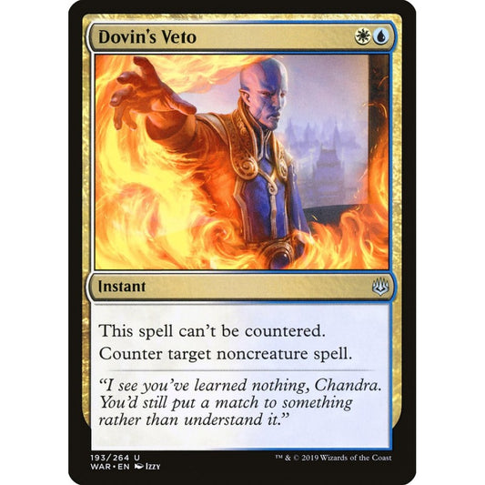 Dovin's Veto uncommon 193 Magic the Gathering War of the Spark