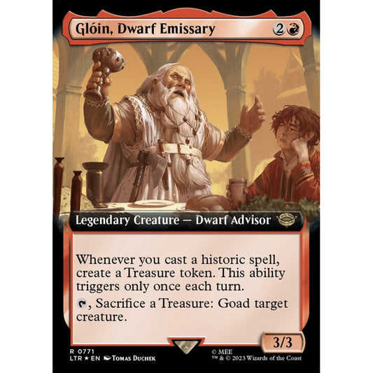 Glóin, Dwarf Emissary, rare, 771, Magic the Gathering, The Lord of the Rings: Tales of Middle-earth