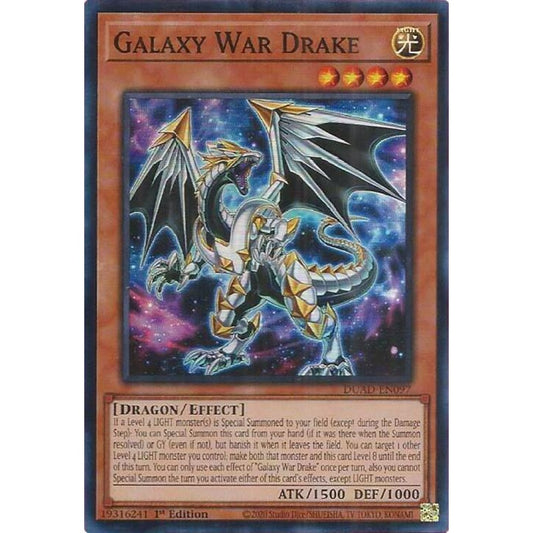 Galaxy War Drake DUAD-EN097 Super Yu-Gi-Oh Duelist's Advance