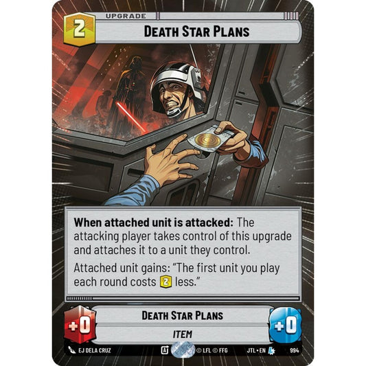 Death Star Plans, L, JTL 994) Hyperspace Foil, Star Wars Unlimited