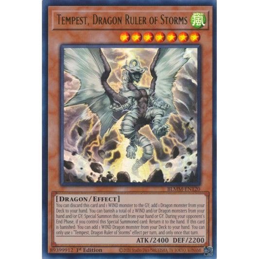 Tempest, Dragon Ruler of Storms RA03-EN011 Super Super Rare Yu-Gi-Oh Quarter Century Bonanza in Art