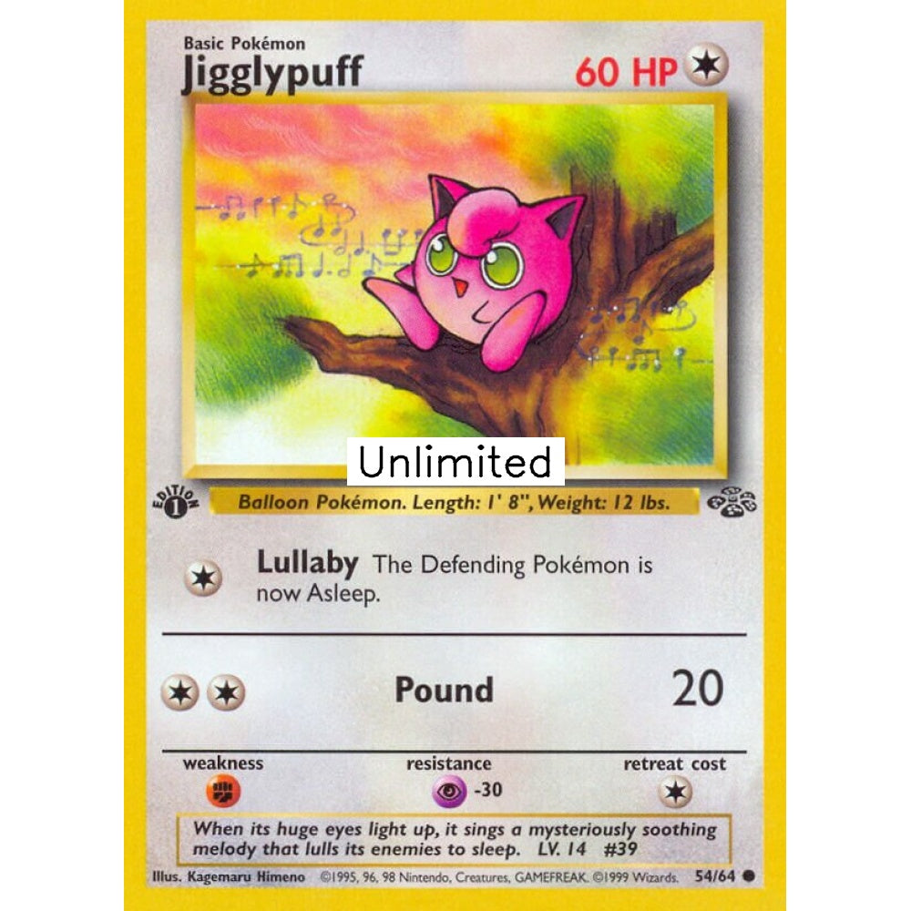 Jigglypuff Common 54/64 Pokemon Card Game Jungle