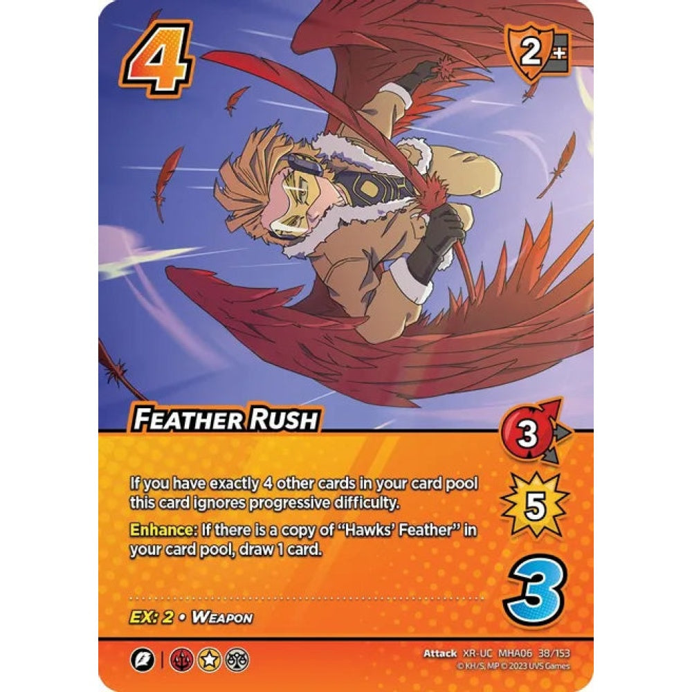 Feather Rush, 38/153, XR-UC, UniVersus, MHA06 Jet Burn