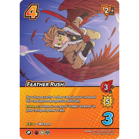 Feather Rush, 38/153, XR-UC, UniVersus, MHA06 Jet Burn