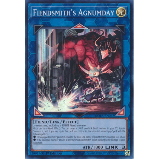 Fiendsmith's Agnumday ROTA-EN045 Super Super Rare Yu-Gi-Oh Rage of the Abyss in Art
