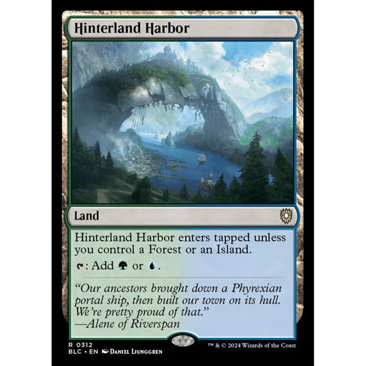 Hinterland Harbor, 312, rare, Magic: The Gathering, Bloomburrow