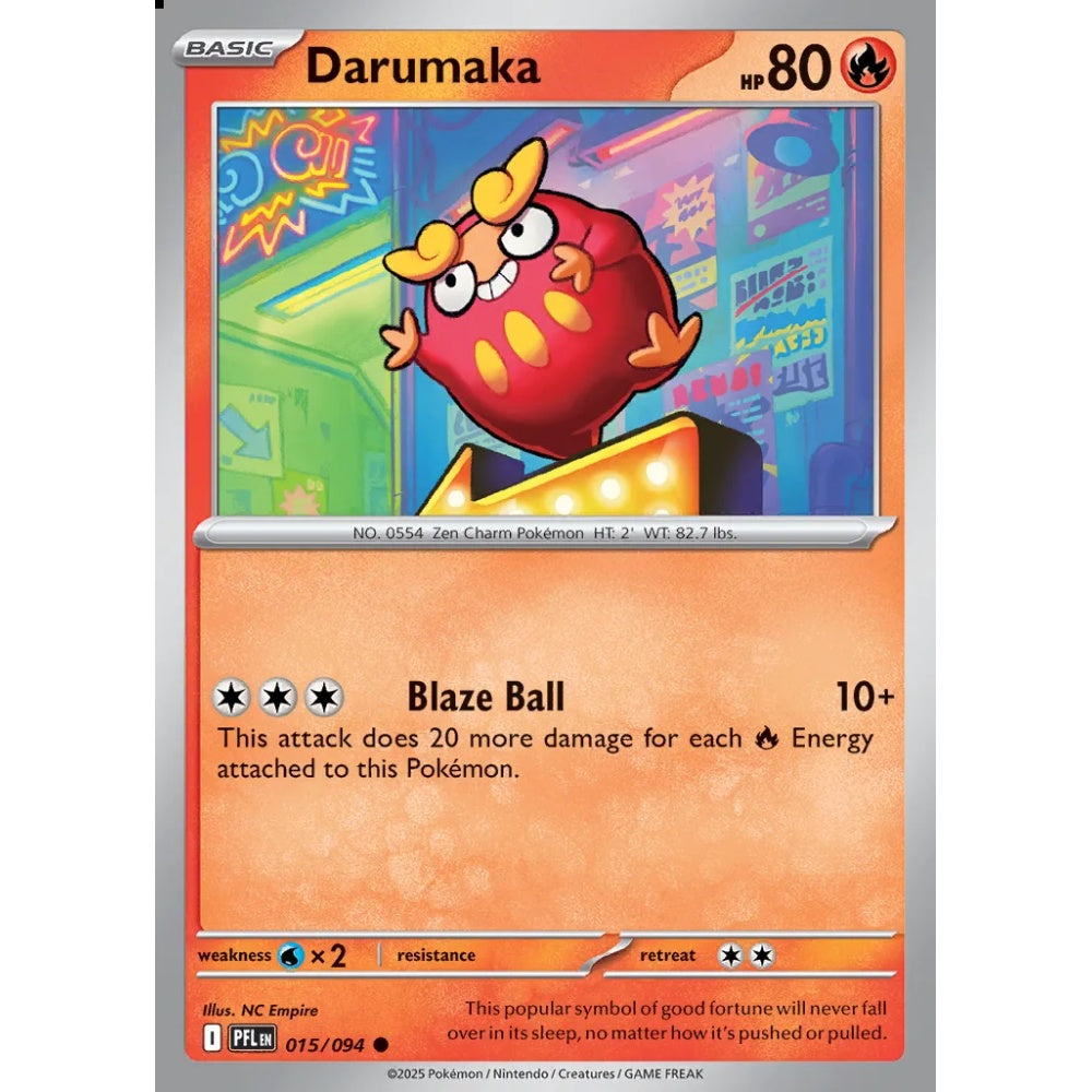 Darumaka Common 015/094 Pokemon Card Game Phantasmal Flames