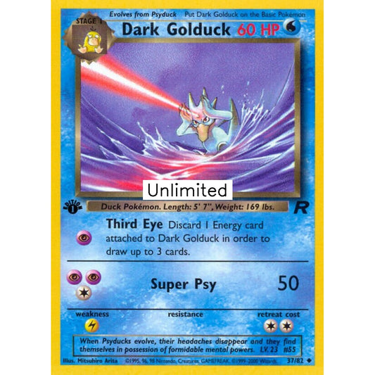 Dark Golduck Uncommon 37/82 Pokemon Card Game Team Rocket