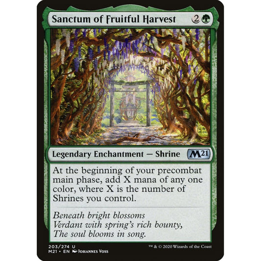 Sanctum of Fruitful Harvest uncommon 203 Magic the Gathering Core Set 2021