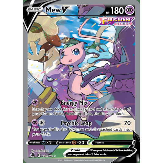 Mew V Full Art 251/264 Pokemon Card Game Fusion Strike