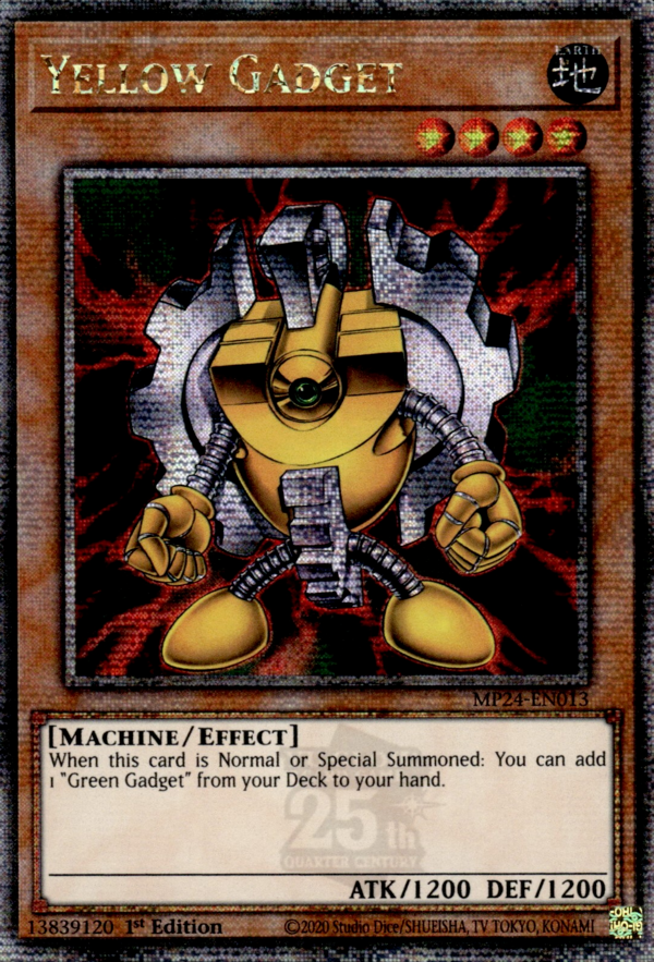 Yellow Gadget MP24-EN013 QCR Quarter Century Secret Rare Yu-Gi-Oh 25th Anniversary Tin: Dueling Mirrors in Art