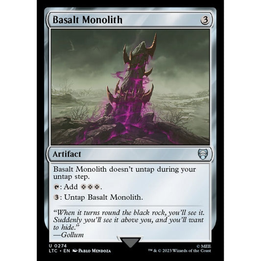 Basalt Monolith, uncommon, 274, Magic the Gathering, Tales of Middle-earth Commander