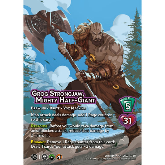 Grog Strongjaw, Mighty Half-Giant, 7/211, CR02, Universus, Critical Role: Heroes Of Exandria, Character, CH