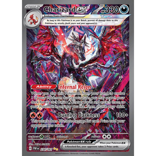 Charizard ex Secret Illustration Rare 234/091 Pokemon Card Game Paldean Fates