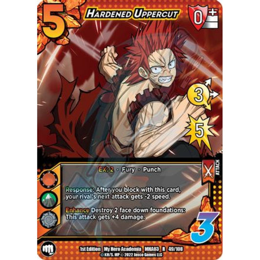 Hardened Uppercut, 49/108, R, UniVersus, MHA03 Heroes Clash