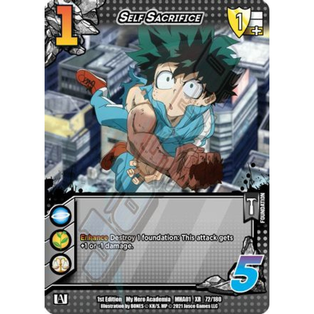 Self Sacrifice, 72/180, XR, UniVersus, MHA01 My Hero Academia