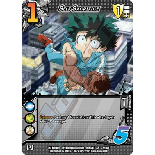 Self Sacrifice, 72/180, XR, UniVersus, MHA01 My Hero Academia
