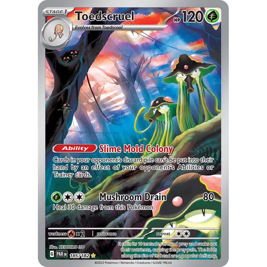 Toedscruel Illustration Rare 185/182 Pokemon Card Game Paradox Rift