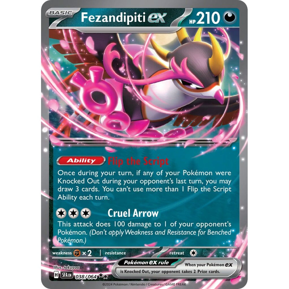 Fezandipiti ex Double Rare 038/064 Pokemon Card Game Shrouded Fable