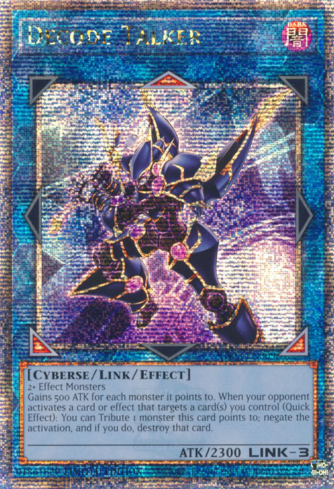 Decode Talker TN23-EN009 QCR Quarter Century Secret Rare Yu-Gi-Oh 25th Anniversary Tin: Dueling Heroes in Art