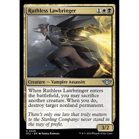 Ruthless Lawbringer, 229, uncommon, Magic: The Gathering, Outlaws of Thunder Junction