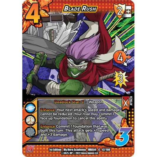 Blade Rush, 047/108, C, UniVersus, MHA04 League of Villains