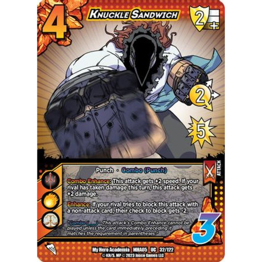 Knuckle Sandwich, 32/122, UC, UniVersus, MHA05 Undaunted Raid