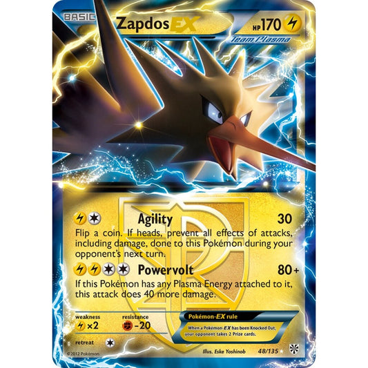 Zapdos-EX Rare Holo EX 48/135 Pokemon Card Game Plasma Storm