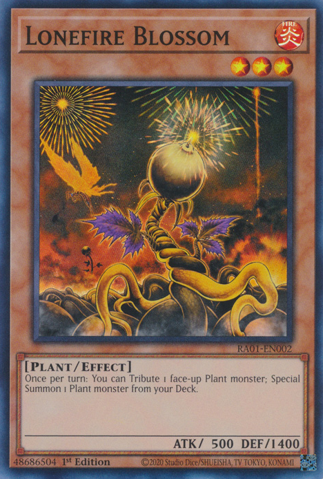 Lonefire Blossom RA01-EN002 Ultra Ultra Rare Yu-Gi-Oh 25th Anniversary Rarity Collection in Art
