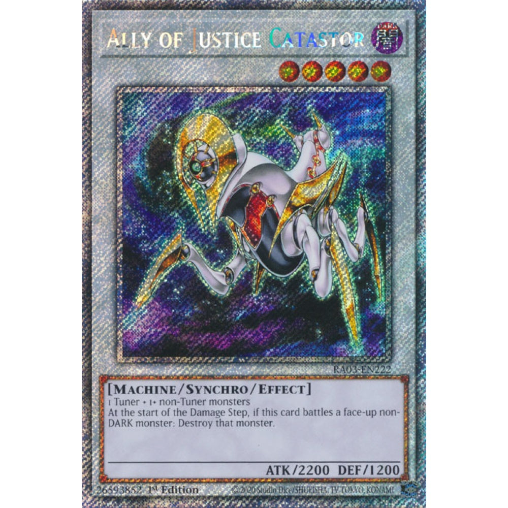 Ally of Justice Catastor DUDE-EN007 Ultra Ultra Rare Yu-Gi-Oh Duel Devastator in Art
