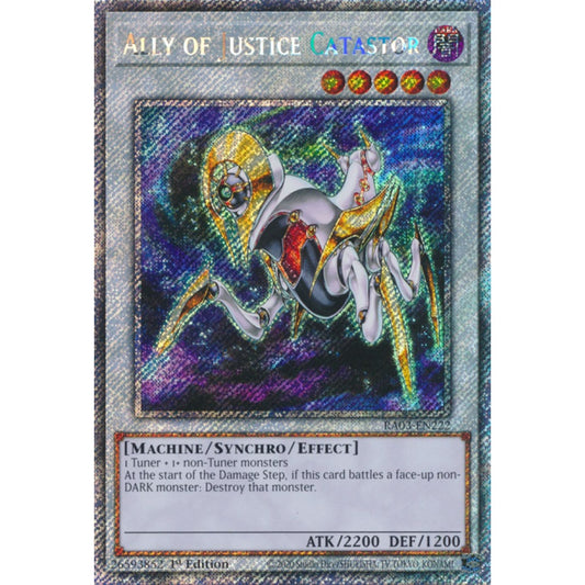 Ally of Justice Catastor DUDE-EN007 Ultra Ultra Rare Yu-Gi-Oh Duel Devastator in Art