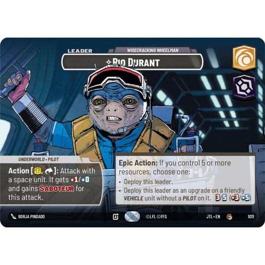 Rio Durant, C, JTL 1011) Showcase, Star Wars Unlimited