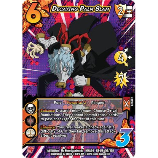 Decaying Palm Slam, 056/108, XR-UR, UniVersus, MHA04 League of Villains