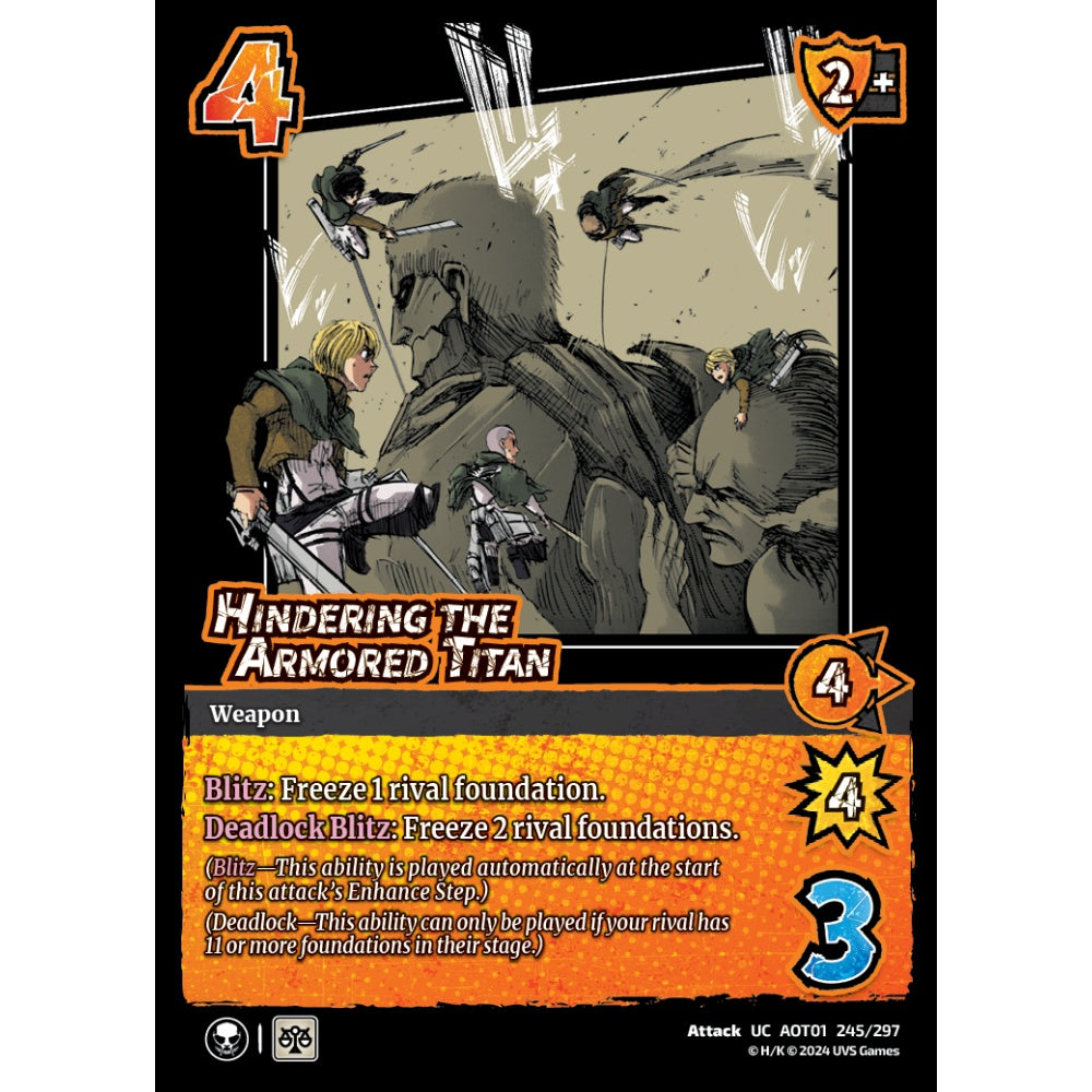 Hindering the Armored Titan, 245/297, UC, UniVersus, Attack on Titan: Battle for Humanity