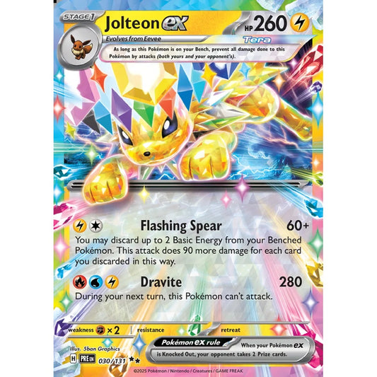 Jolteon ex Double Rare 030/131 Pokemon Card Game Prismatic Evolutions