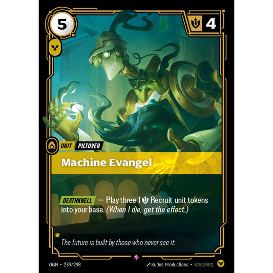 Machine Evangel OGN-239/298 Riftbound Card Game Origins Rare