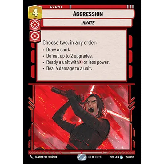 Aggression, 155, L, Star Wars Unlimited, Sparks Of Rebellion