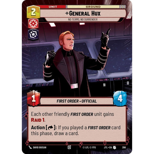 General Hux, U, JTL 396) Hyperspace, Star Wars Unlimited